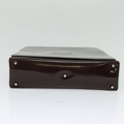Gucci GUCCI Shoulder Bag Patent leather Brown Silver 002 2046 0433 Authentic bs26623