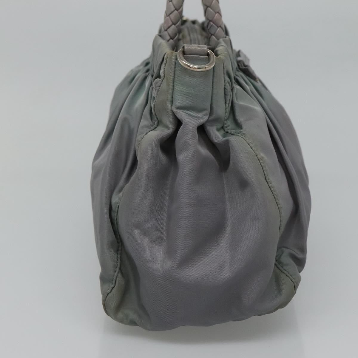 Prada PRADA Hand Bag Nylon 2way Gray Authentic 110159