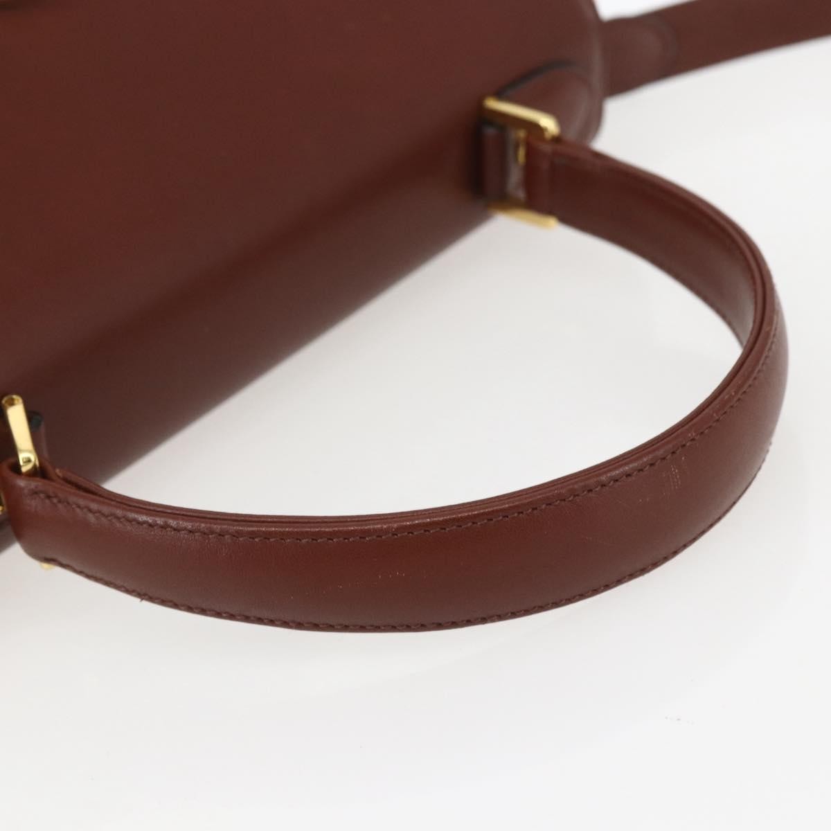 Valentino VALENTINO Hand Bag Leather 2way Brown Gold Authentic hk3311