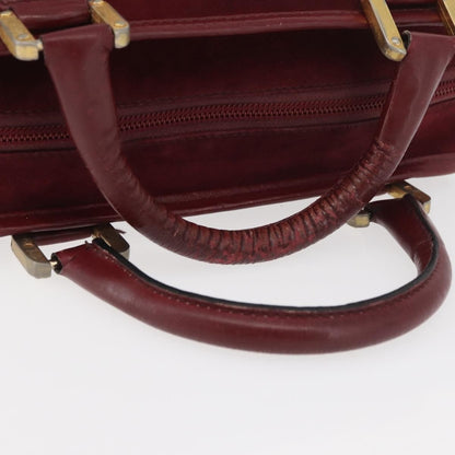 Loewe LOEWE Anagram Hand Bag Suede Leather Bordeaux Gold Authentic bs34369