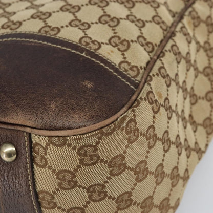 Gucci GUCCI GG Canvas Web Sherry Line Pretty Tote Bag Beige Gold 161719 Authentic 168420