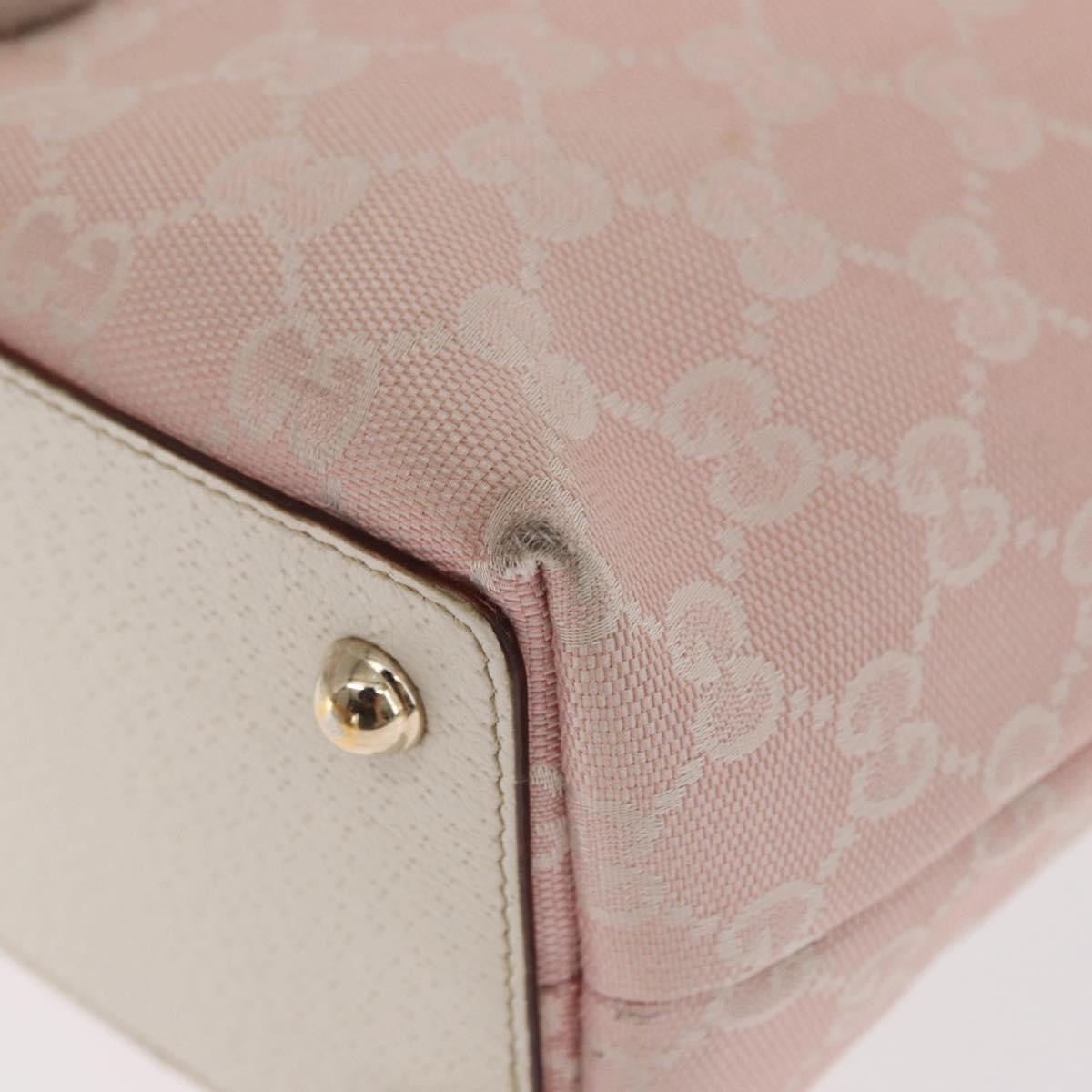 Gucci GUCCI GG Canvas Tote Bag Pink Gold 120840 Authentic 159575