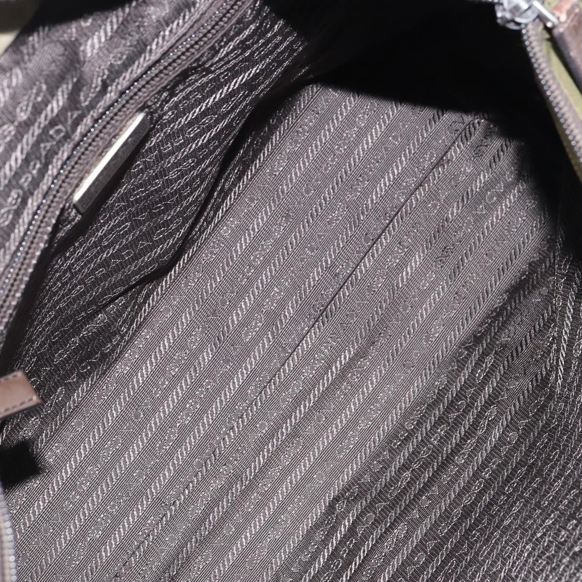 Prada PRADA Tote Bag Nylon Green Silver Authentic 157537