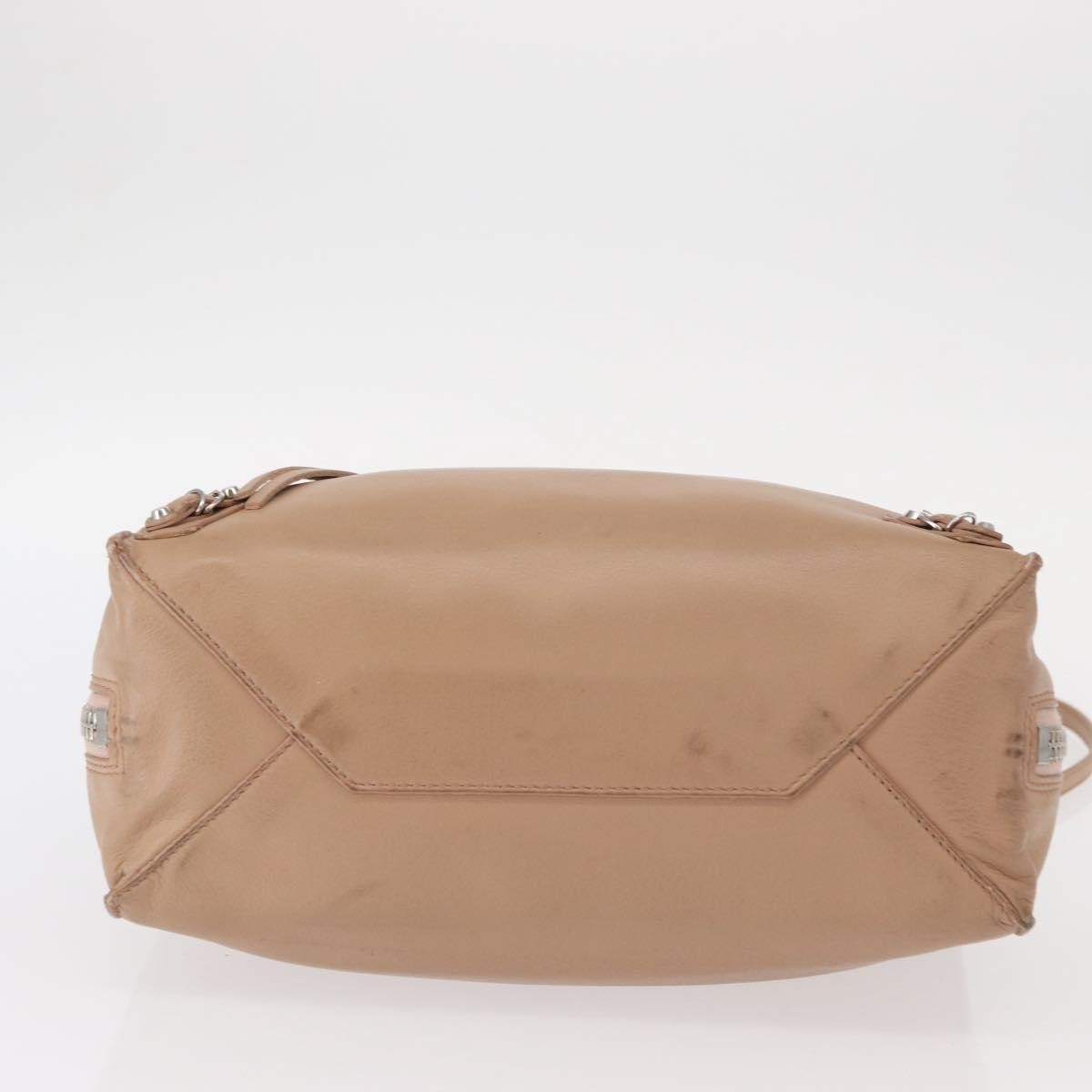 Balenciaga BALENCIAGA The Paper A6 Hand Bag Leather 2way Beige Silver 370926 Authentic 149646