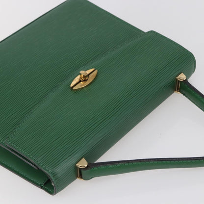 Louis Vuitton LOUIS VUITTON Epi Malesherbes Hand Bag Green M52374 LV Authentic 145346