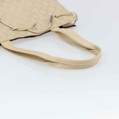 Gucci GUCCI GG Canvas Tote Bag Beige Silver 002 1053 Authentic 170373