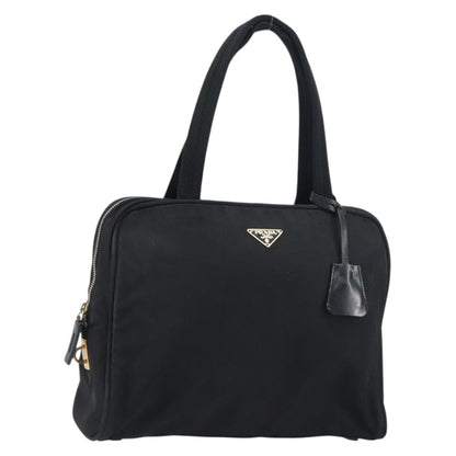 Prada PRADA Tote Bag Nylon Black Gold Authentic 156177