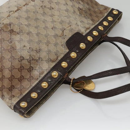 Gucci GUCCI GG Crystal Tote Bag Beige 207291 Authentic MX192