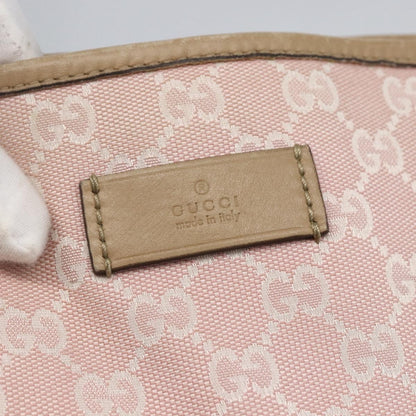 Gucci GUCCI GG Canvas Tote Bag Pink Gold Authentic 158451