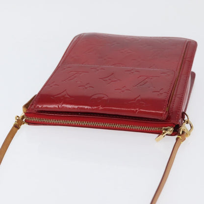 Louis Vuitton LOUIS VUITTON Monogram Vernis Motto Accessory Pouch Red M91137 LV Authentic YKZ724 Bag