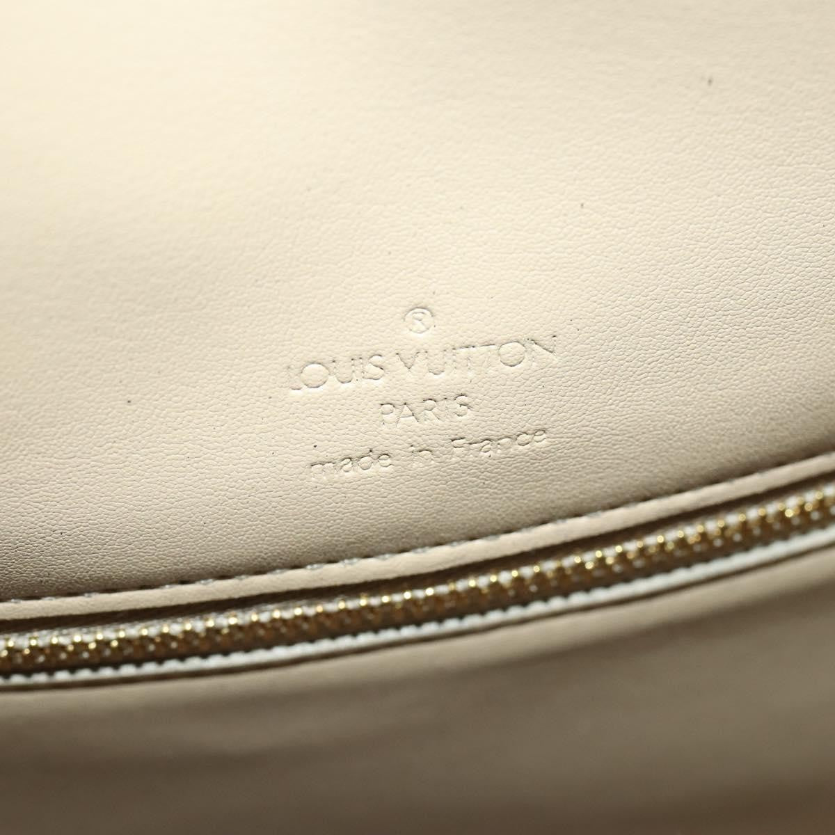 Louis Vuitton LOUIS VUITTON Monogram Vernis Mercer Boston Bag Beige M91000 LV Authentic ARZ413