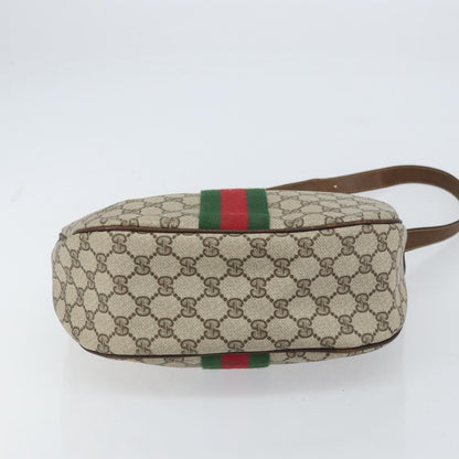 Gucci GUCCI GG Supreme Web Sherry Line Shoulder Bag PVC Beige 001 3840 5 Authentic 156832