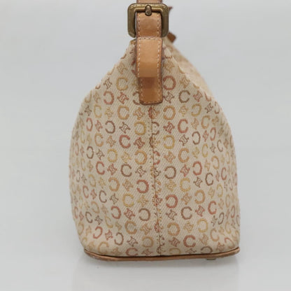 Celine CELINE C Macadam Canvas Shoulder Bag Beige Authentic bs28954