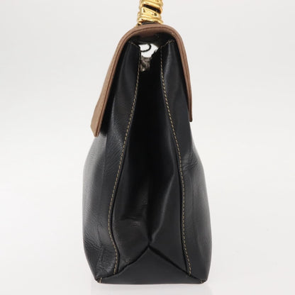 Loewe LOEWE Velazquez Hand Bag Leather Suede Brown Black gold Authentic 149533