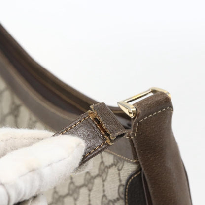 Gucci GUCCI GG Supreme Web Sherry Line Bag PVC Beige Gold 72 001 4467 Authentic 165194