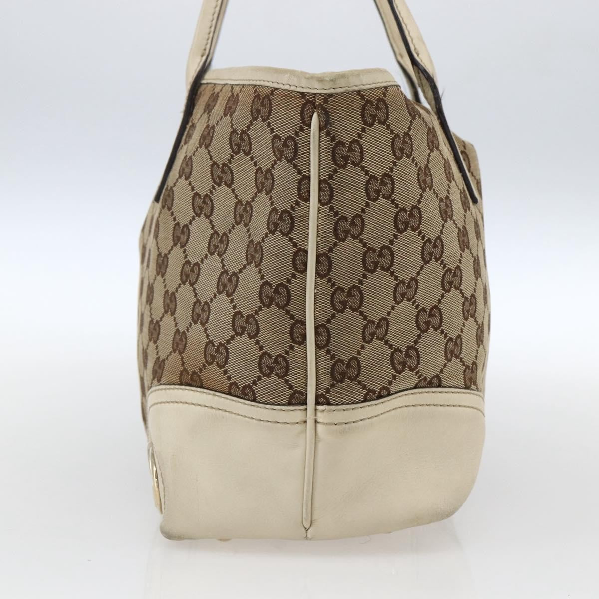 Gucci GUCCI GG Canvas Tote Bag Beige Gold 169946 Authentic BA9932