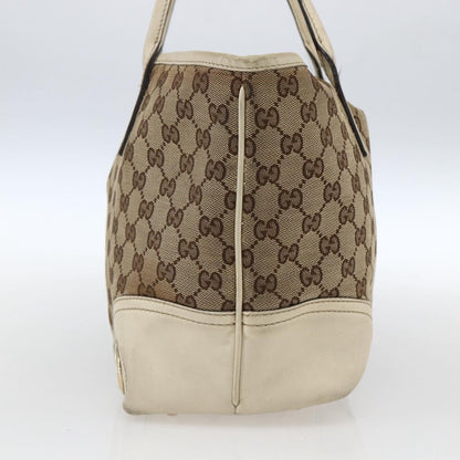 Gucci GUCCI GG Canvas Tote Bag Beige Gold 169946 Authentic BA9932