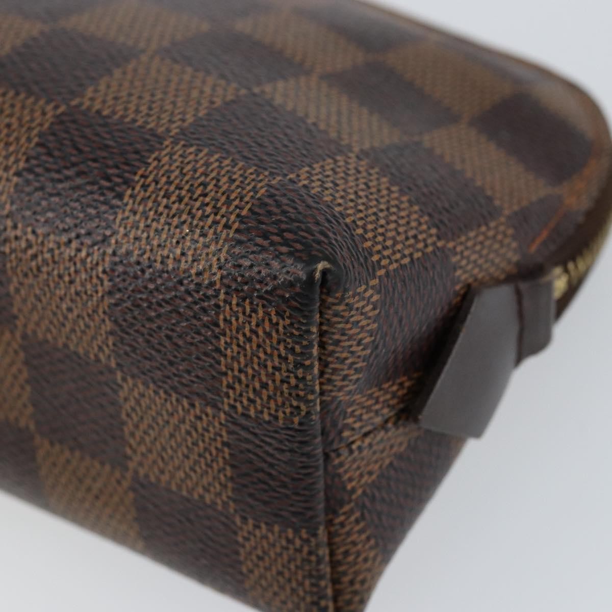 Louis Vuitton LOUIS VUITTON Damier Ebene Pochette Cosmetic PM Pouch N47516 LV Authentic 153562 Bag