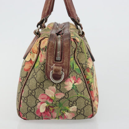 Gucci GUCCI GG Supreme Boston Bag PVC Beige Silver 409529 Authentic ep14278
