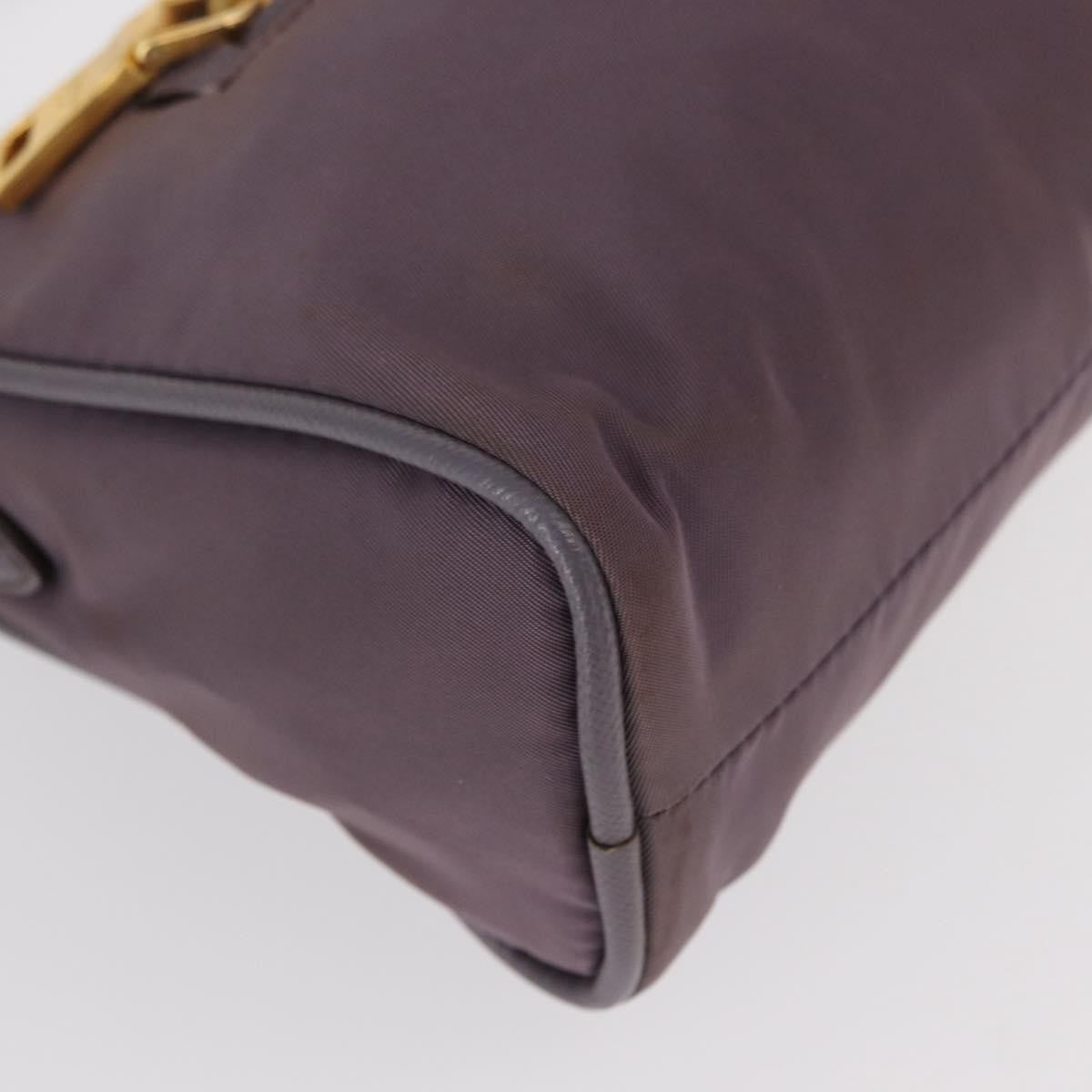 Prada PRADA Shoulder Bag Nylon Gold Purple Authentic 156015