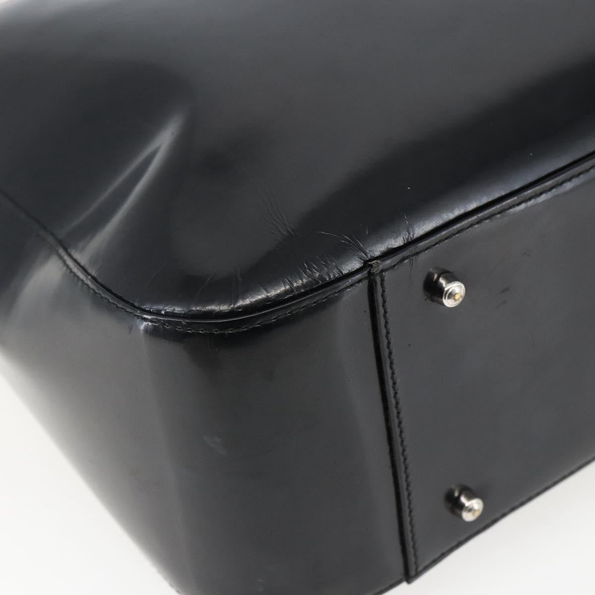 Gucci GUCCI Hand Bag Patent leather Black Silver 000 1013 0504 Authentic ka2334
