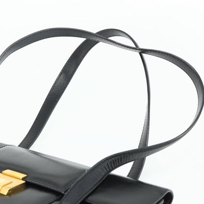 Gucci GUCCI Tote Bag Leather Black Gold Authentic 176030