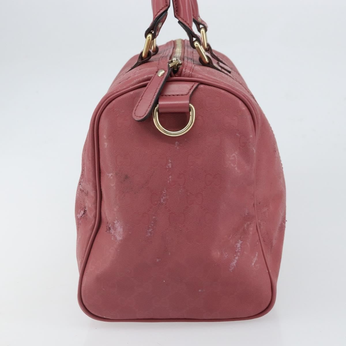 Gucci GUCCI GG Implementation Boston Bag PVC Gold Pink 193603 Authentic 166330