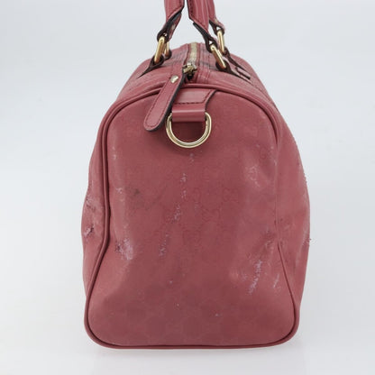 Gucci GUCCI GG Implementation Boston Bag PVC Gold Pink 193603 Authentic 166330