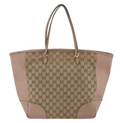Gucci GUCCI GG Canvas Brie Tote Bag Beige Gold 323671 Authentic BA11225