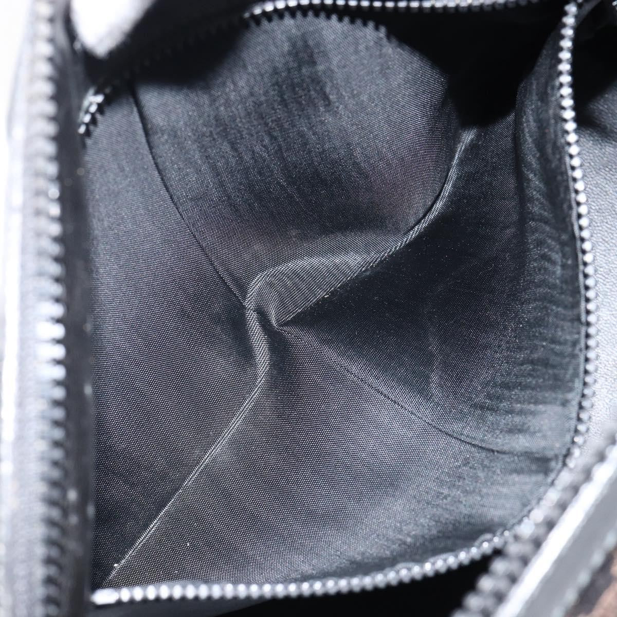 Celine CELINE Macadam Canvas Hand Bag Suede Black Gold Authentic ep11623