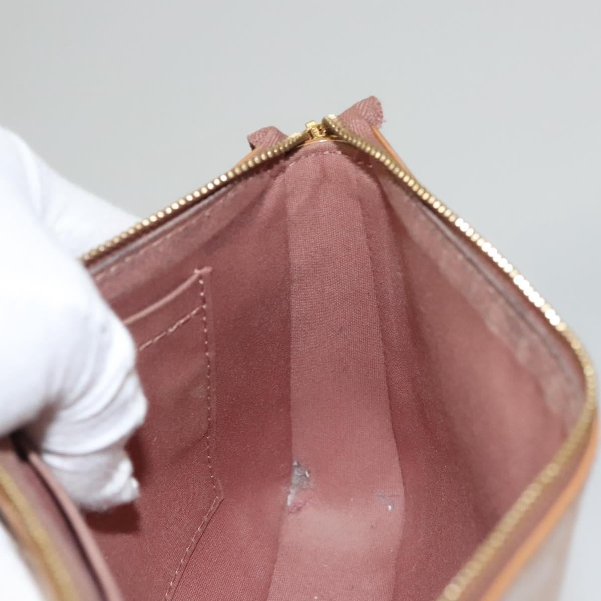 Louis Vuitton LOUIS VUITTON Vernis Pochette Accessoires Pouch Rose Velours M91575 Authentic 117712 Bag