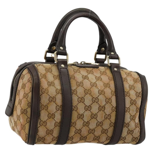 Gucci GUCCI GG Canvas Mini Boston Bag Beige Gold 269876 Authentic 175892