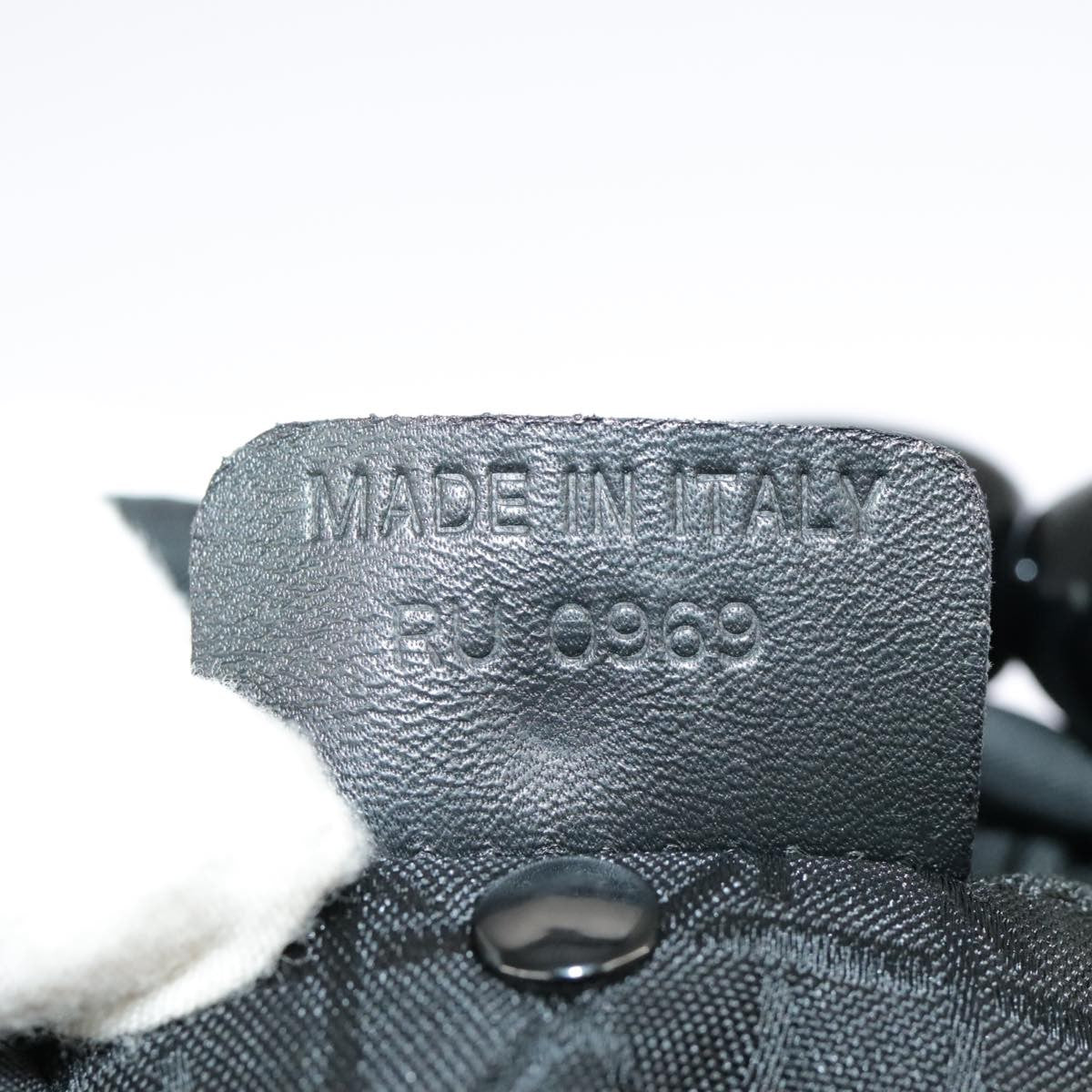 Dior Christian Dior Hand Bag Nylon Black Silver Authentic ar12776