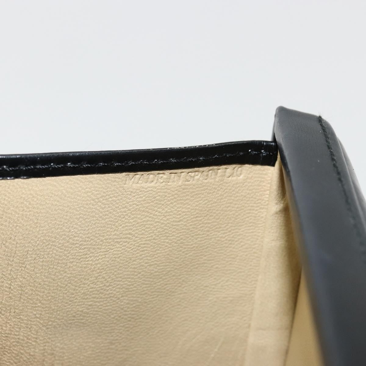 Loewe LOEWE Hand Bag Leather Black Gold Authentic bs34657