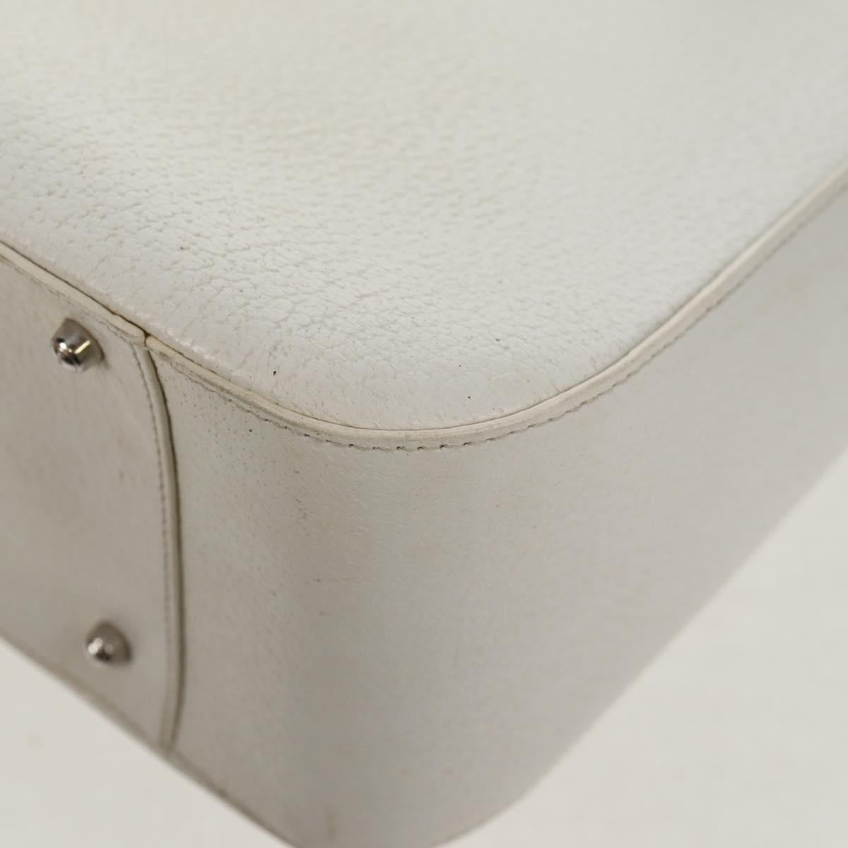 Gucci GUCCI Hand Bag Leather 2way White Silver 000 2058 0307 5 Authentic bs31539