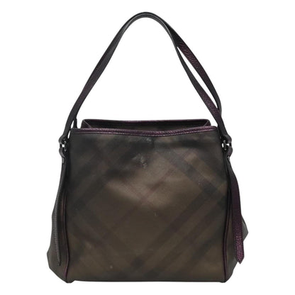 Burberry BURBERRY Nova Check Tote Bag PVC Brown Authentic ti2634