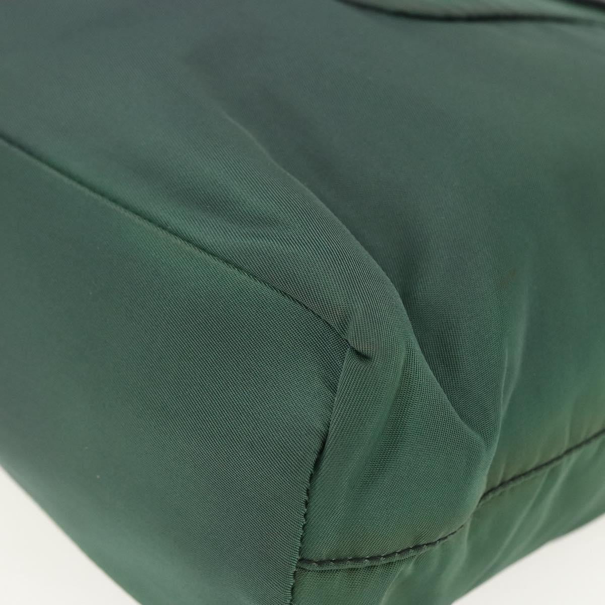 Prada PRADA Tote Bag Nylon Green Silver Authentic 155085