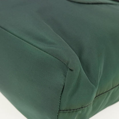 Prada PRADA Tote Bag Nylon Green Silver Authentic 155085