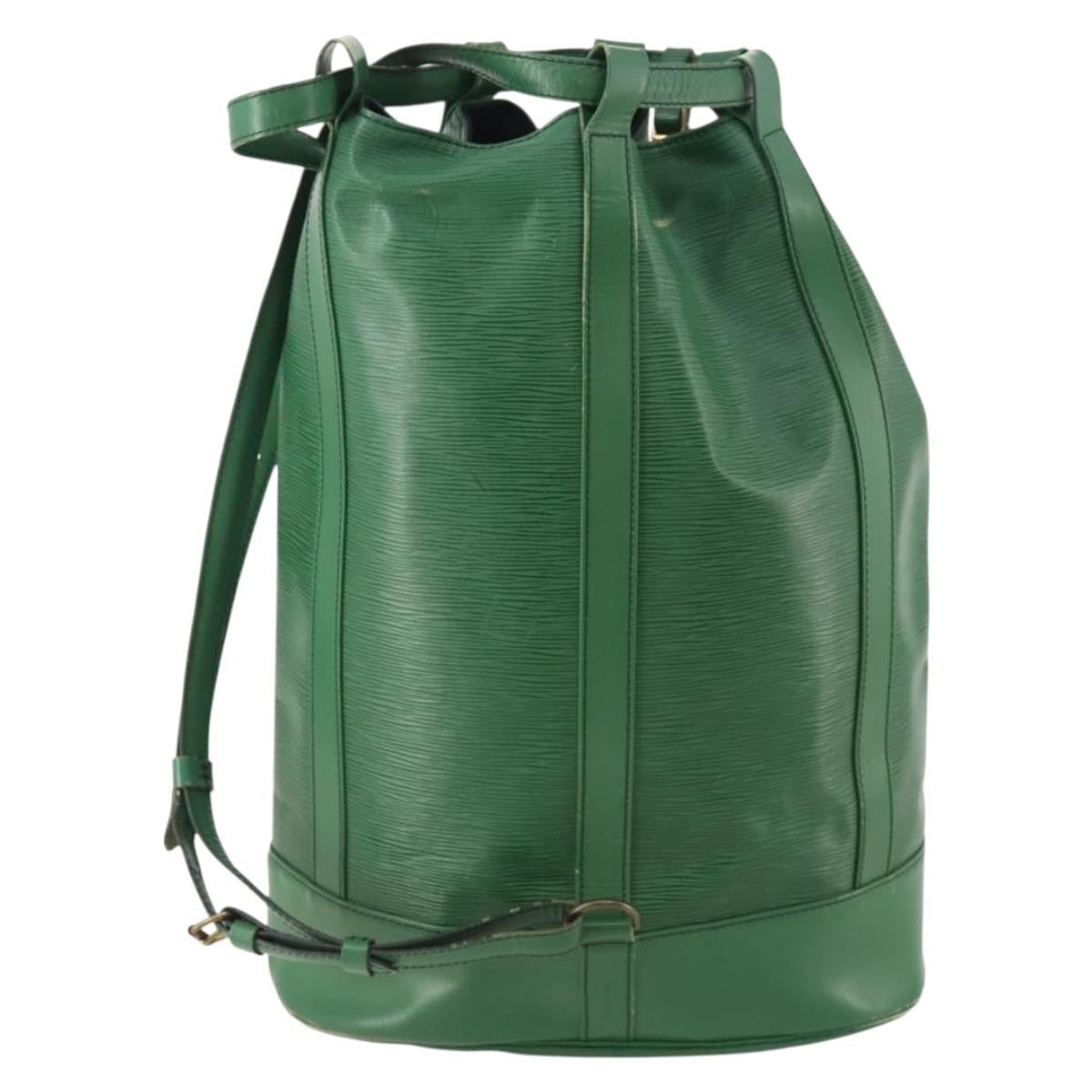 Louis Vuitton LOUIS VUITTON Epi Randonnee GM Shoulder Bag Green M43084 LV Authentic SW2146