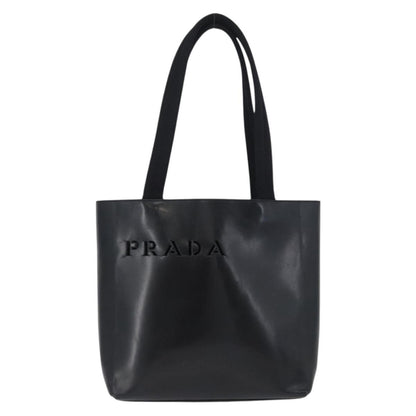 Prada PRADA Tote Bag Leather Black Authentic gh1848