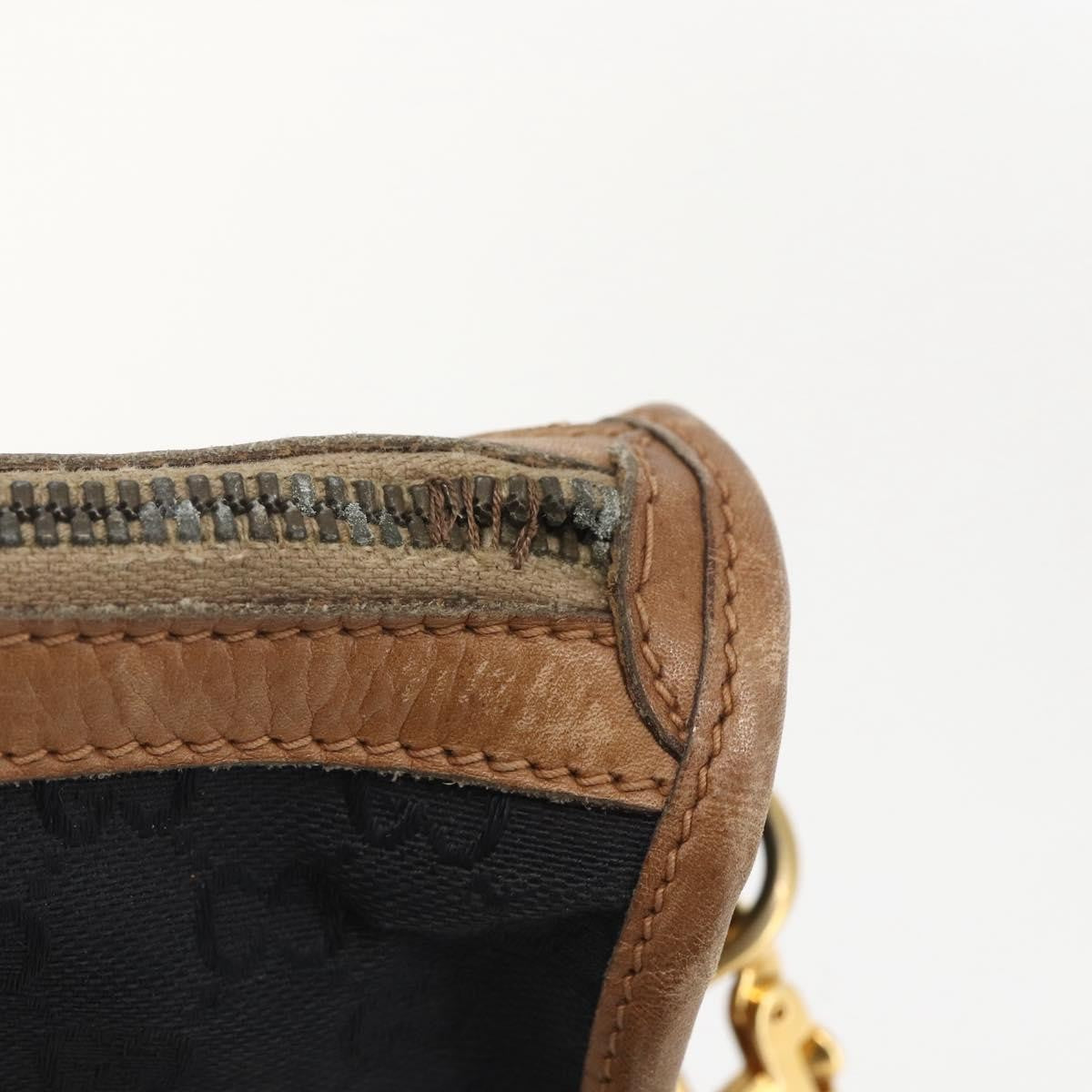 Gucci GUCCI Web Sherry Line GG Canvas Hand Bag 2way Black Gold Authentic gh1528