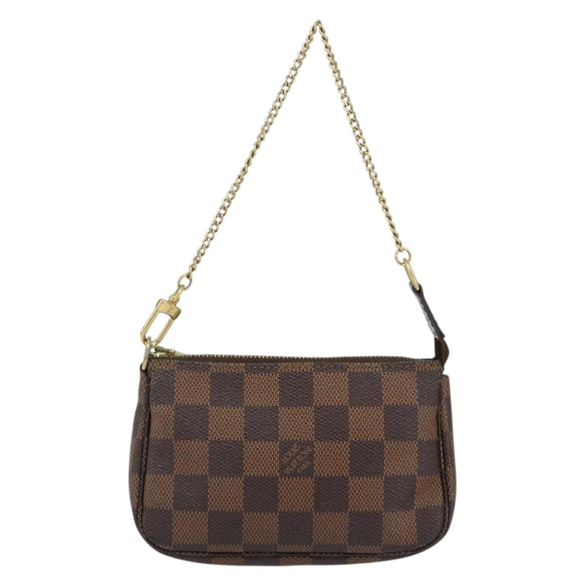 Louis Vuitton LOUIS VUITTON Damier Ebene Mini Pochette Accessoires Pouch N58009 LV Authentic 156078 Bag