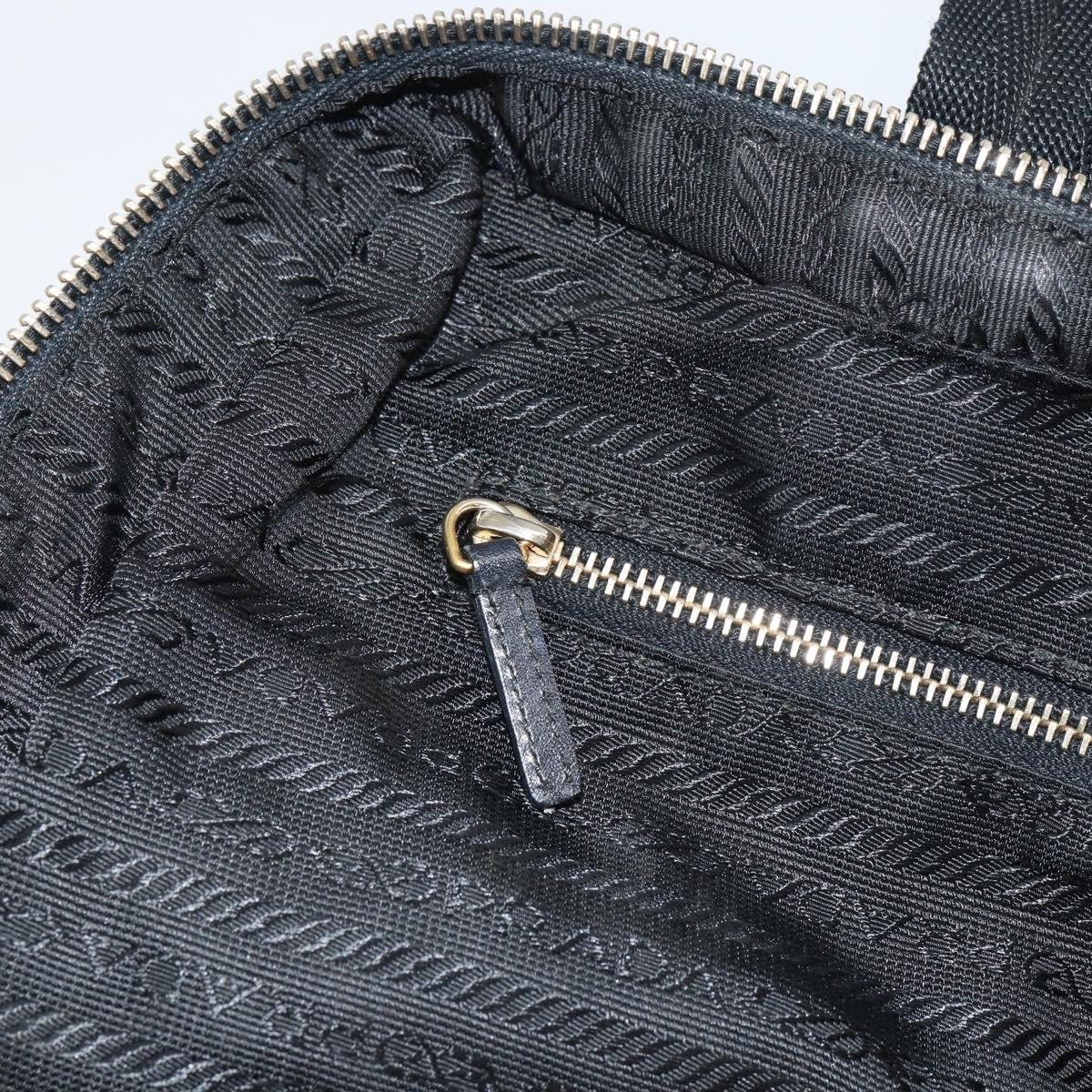 Prada PRADA Tote Bag Nylon Black Gold Authentic 156177
