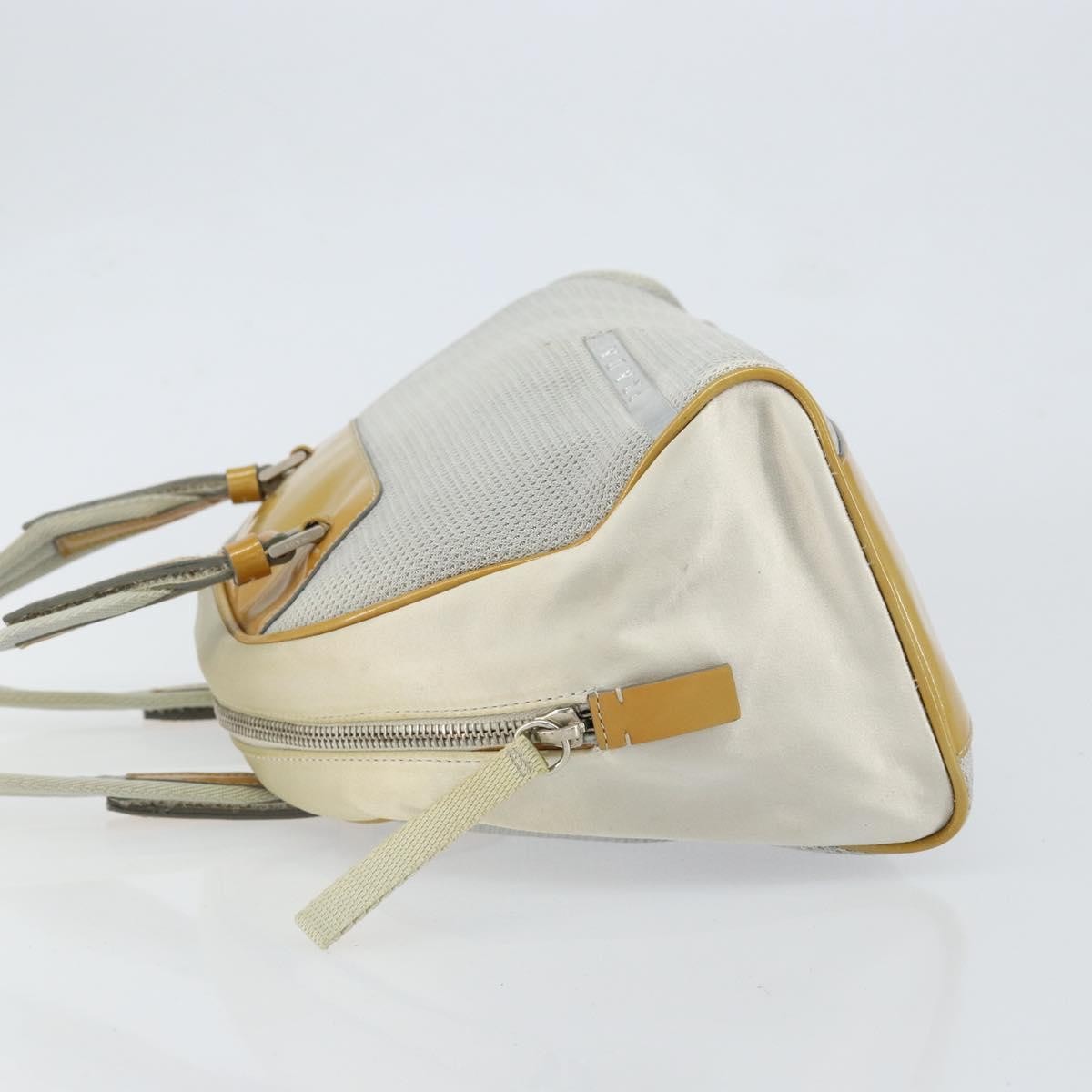 Prada PRADA Tote Bag Nylon Silver Authentic bs30636