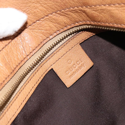 Gucci GUCCI Interlocking Hand Bag Leather Brown Gold 121551 Authentic ep11723