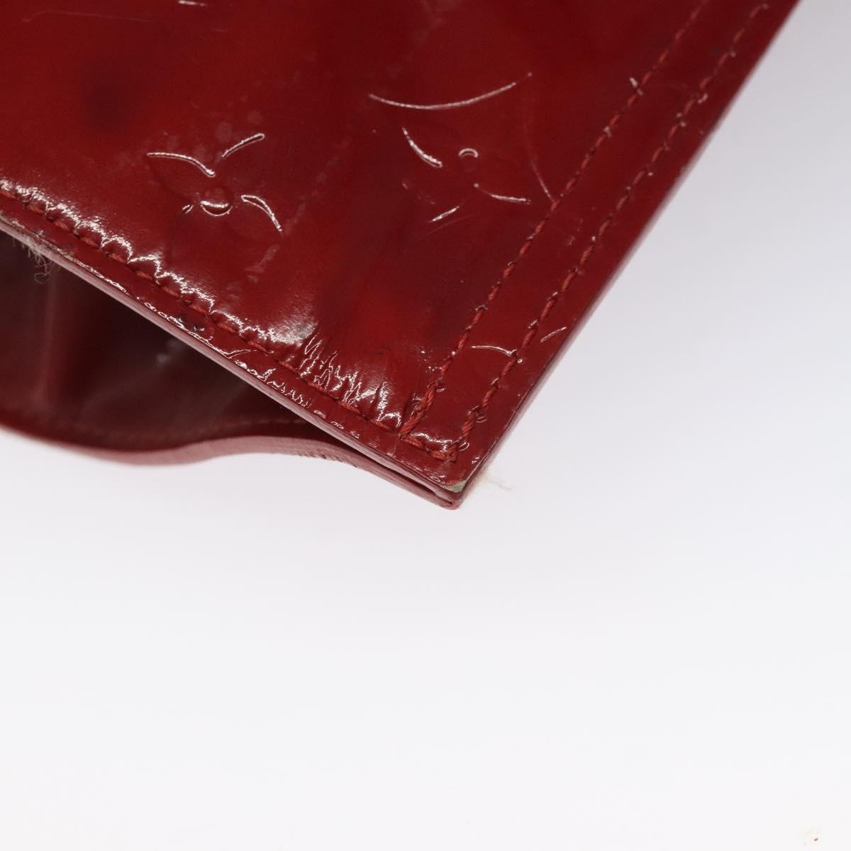 Louis Vuitton LOUIS VUITTON Monogram Vernis Stanton Tote Bag Red M91078 LV Authentic EC405