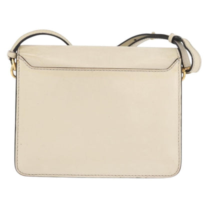 Jimmy Choo Jimmy Choo Shoulder Bag Leather White Gold Authentic BA12336