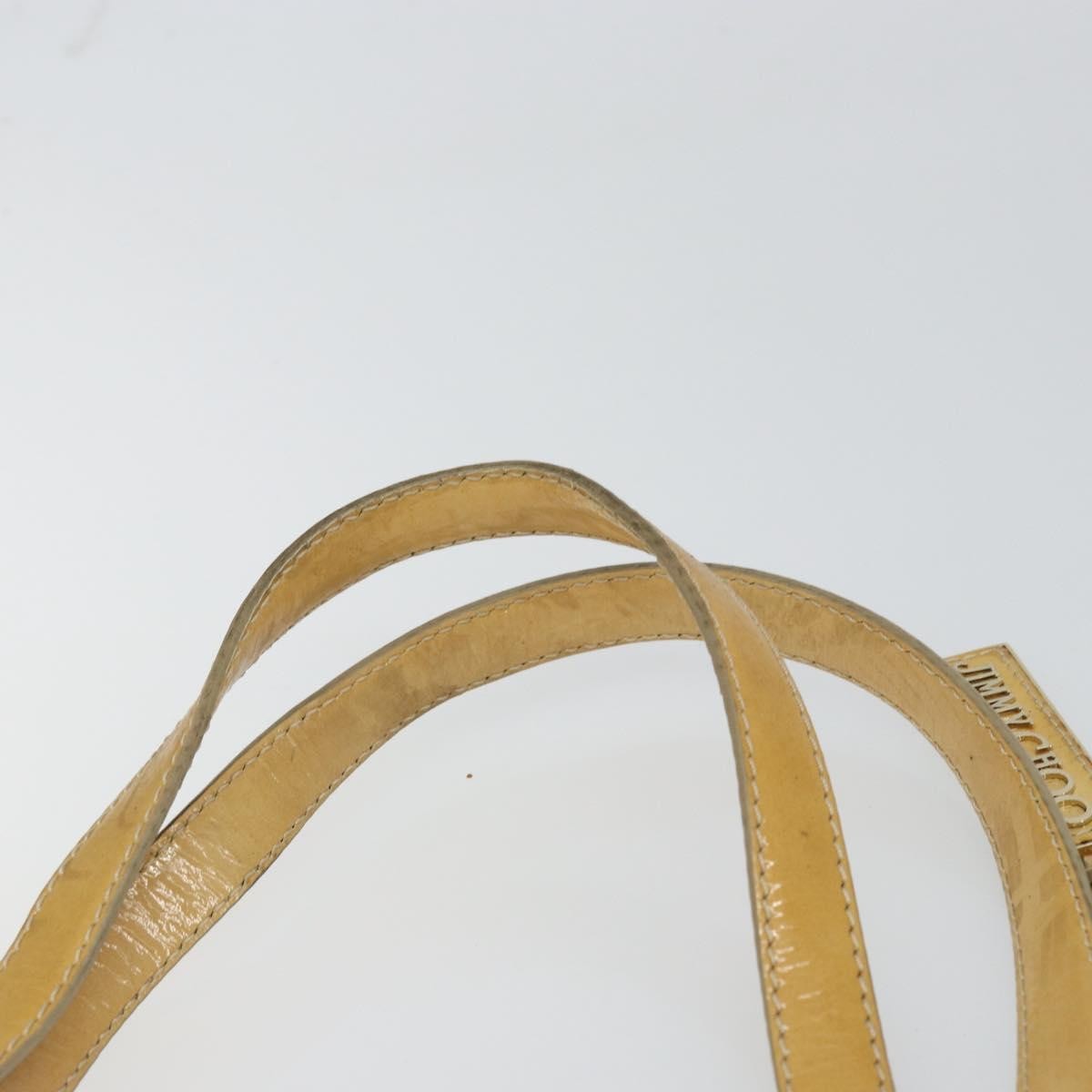 Jimmy Choo Jimmy Choo Studs Tote Bag Enamel Yellow Gold Authentic bs31691
