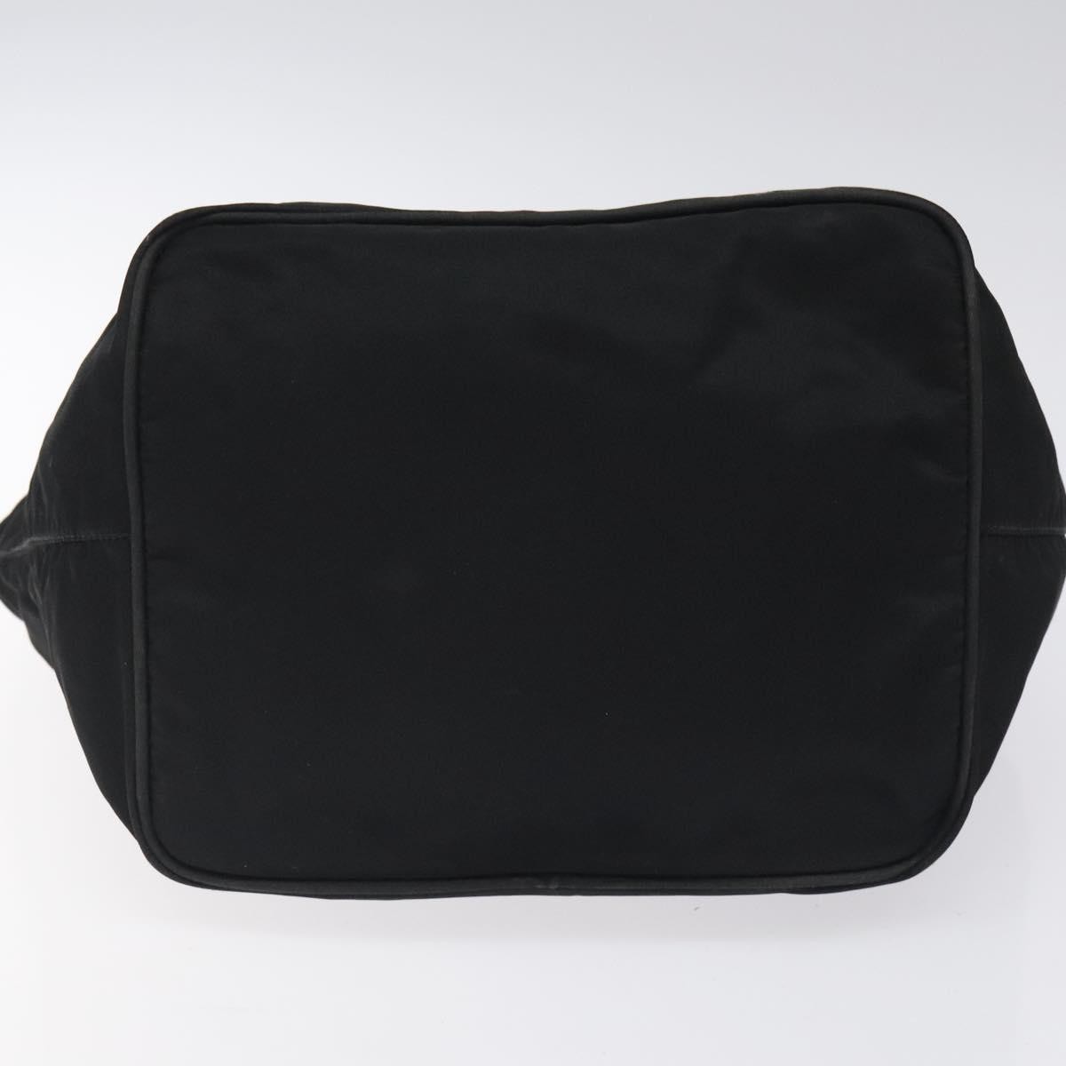 Prada PRADA Hand Bag Nylon Black Silver Authentic 118193
