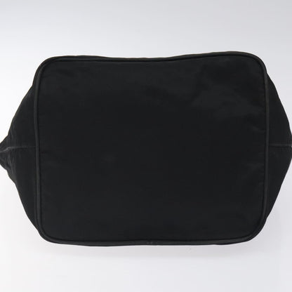 Prada PRADA Hand Bag Nylon Black Silver Authentic 118193